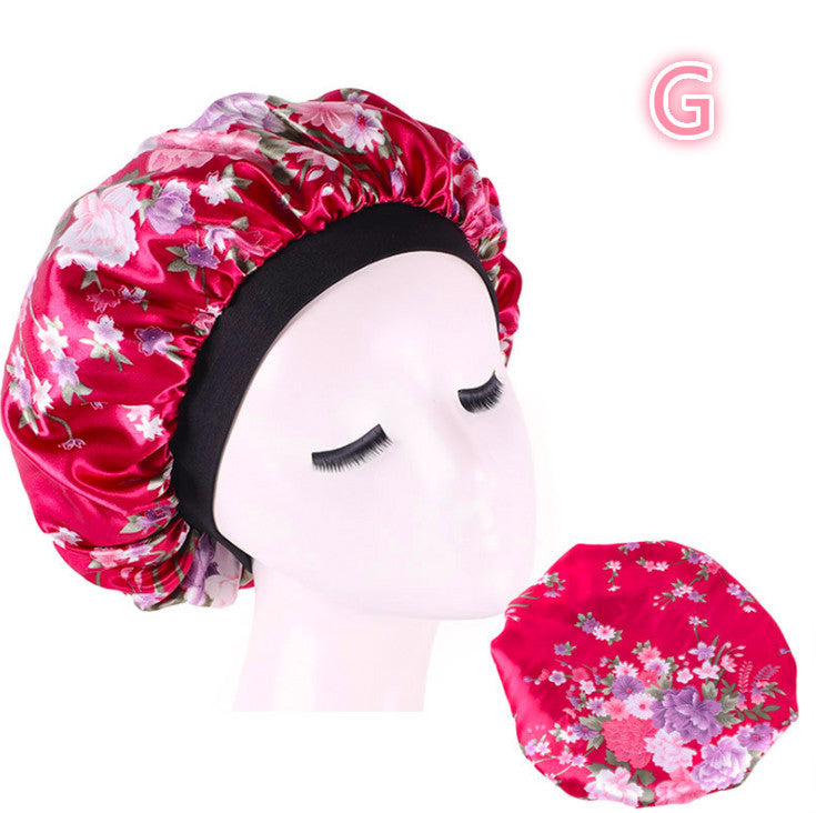 Beauty print Satin silk Bonnet sleep night cap Beauty print Satin silk Bonnet sleep night cap